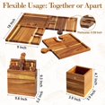thumbnail image 5 of Wooden Charcuterie Boards Set Of 4  Cheese Board Platter Tray Serving Wood Appetizer With Mag Storage Holder For Hosting Entertaining Party Birthday, 5 of 7