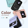 thumbnail image 2 of Feishell Folding Case for Samsung Galaxy Z Flip3 with Soft Belt Hinge Protection Phone Cover, Luxury Colors Ultra Slim Lightweight Rugged PC Shockproof Thin Fit Case for Samsung Galaxy Z Flip3,Pink, 2 of 9