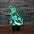 thumbnail image 4 of Wolf 3D Lamp Optical Illusion Night Light 7 Color Changing Touch Switch Table Desk Decoration Lamps with Acrylic, 4 of 5
