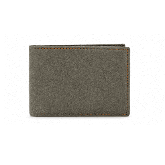 AlKhalil - Men’s Suede Bifold Wallet – Soft Textured Leather, Slim Design, Durable Stitching, Multiple Card Slots, Cash Compartment – Stylish Everyday Accessory
