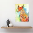 thumbnail image 2 of Sitting Fox Modern Folk Art Watercolour Painting Large Wall Art Poster Print Thick Paper 18X24 Inch, 2 of 5