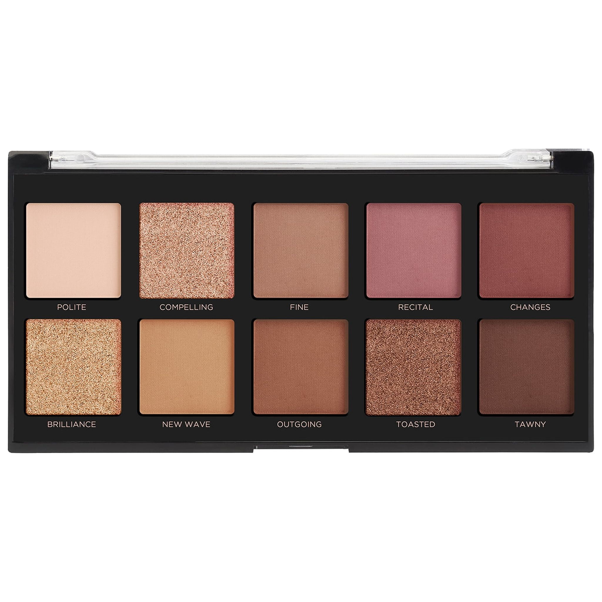 Profusion Cosmetics 10 Shade Eyeshadow Palette - Bare, 3.5 Oz