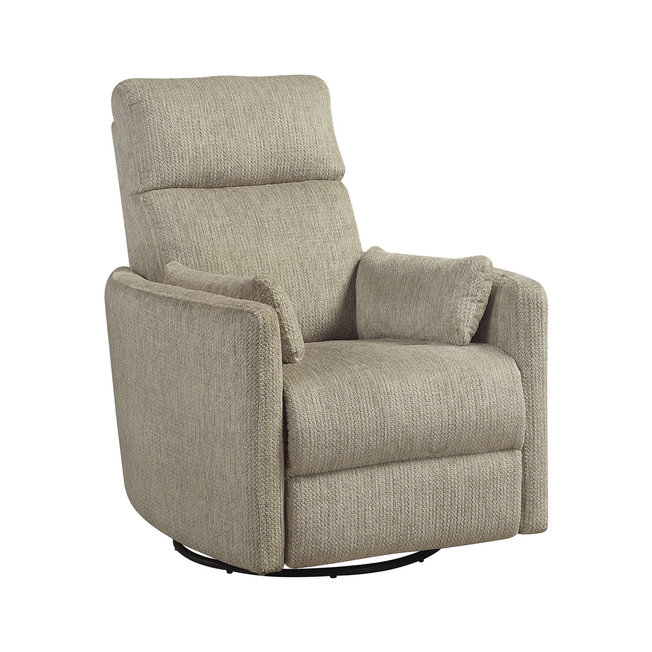 OakvillePark Arven Microfiber Swivel Glider Manual Reclining Chair, Brown