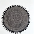 thumbnail image 2 of PONPRNGY 1Pc 15" Boho Braided Placemats, Round Table Mats with Tassel, Fringe Washable & Heat Resistant for Dining Table, Farmhouse Kitchen Decor, 2 of 5