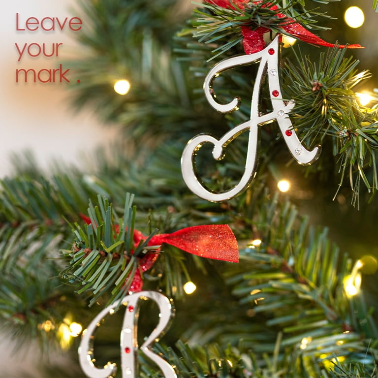 Christmas initial ornaments discount