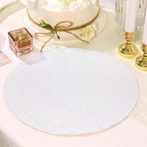 Efavormart 6 Pack Non-Slip Table Placemats, Round Faux Leather Placemats With Glitter - Assorted for Wedding, Banquet, Party, Kitchen, Dining, Conference Tables Decor, Centerpieces