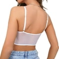 thumbnail image 2 of Aayomet Bralettes for Women Lace Sexy High Elasticity Comfortable Inner Strap Comfortable Bra (White, M), 2 of 5