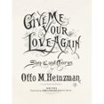 thumbnail image 2 of Anonymous 12x14 Black Ornate Wood Framed Double Matted Museum Art Print Titled: Give Me Your Love Again (1893), 2 of 5