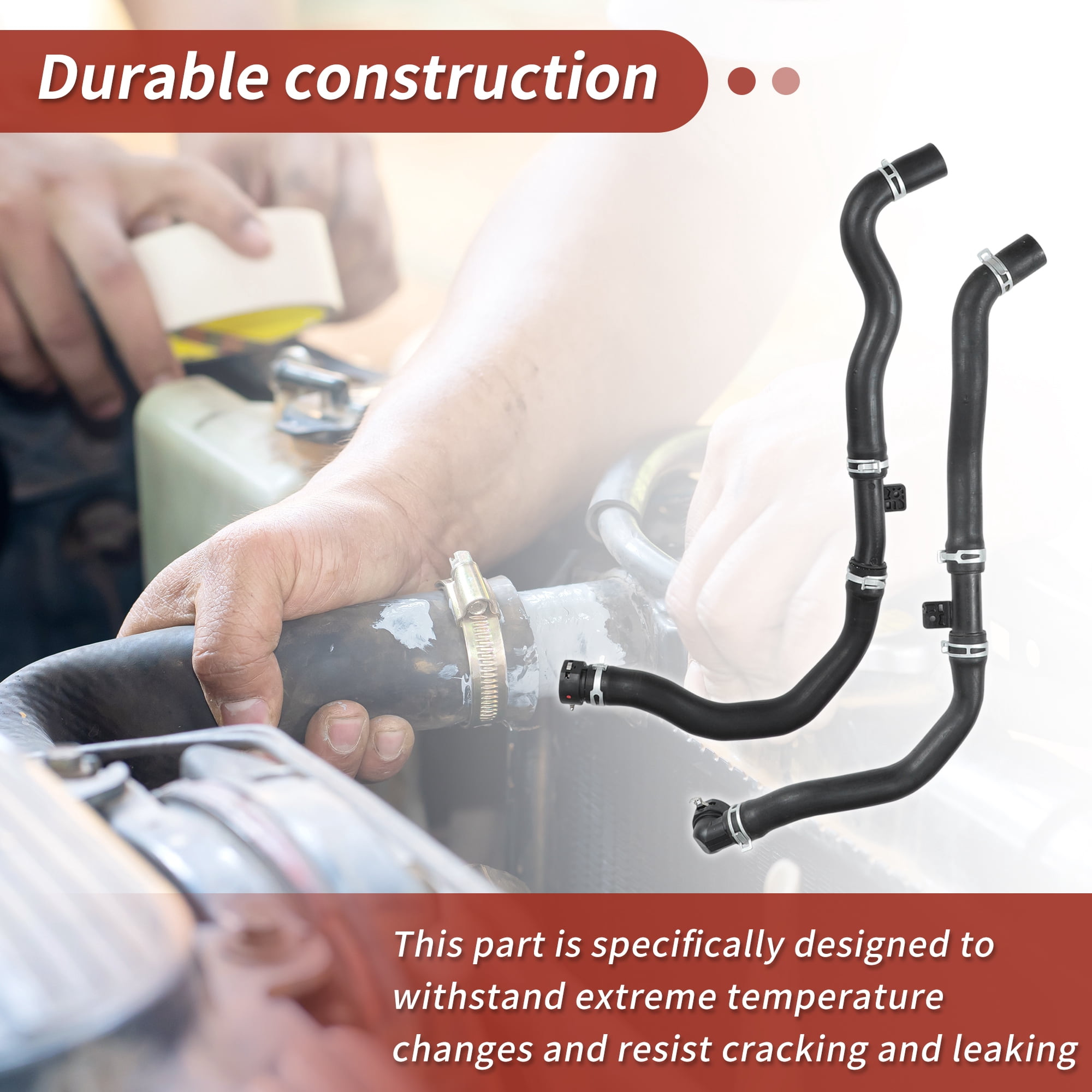 Unique Bargains 2pcs Hvac Engine Radiator Coolant Hose For Hyundai Tucson 2016-2021
