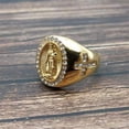 thumbnail image 5 of Lovelords New Men Ring Cross White Cubic Zirconia Ring 14K Yellow Gold Band Male Jewelry Vintage Accessories Finger Rings, 5 of 7