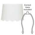 thumbnail image 6 of Springcrest Collection Hardback Scallop Empire Lamp Shade White Medium 13" Top x 15" Bottom x 11" High Spider with Replacement Harp and Finial Fitting, 6 of 7