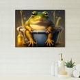 thumbnail image 2 of Designart Funny Frog Enjoying His Bath II Canvas Wall Art, 2 of 5