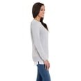 thumbnail image 2 of Hilary Radley Women's Long Sleeve Two-Fer Sweater XXL/Heather Grey, 2 of 3