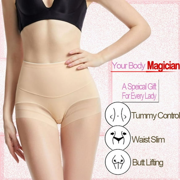 Alitao Cotton Underwear Seamless Underwear Plus Size Underwear Women's Seamless Shapewear Panties For Women High Waist Stripe Lace Compression Underwear Shapewear Underwear Panties for Women Beige M