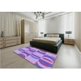 thumbnail image 4 of Ahgly Company Indoor Square Patterned Bright Lilac Purple Area Rugs, 4' Square, 4 of 6
