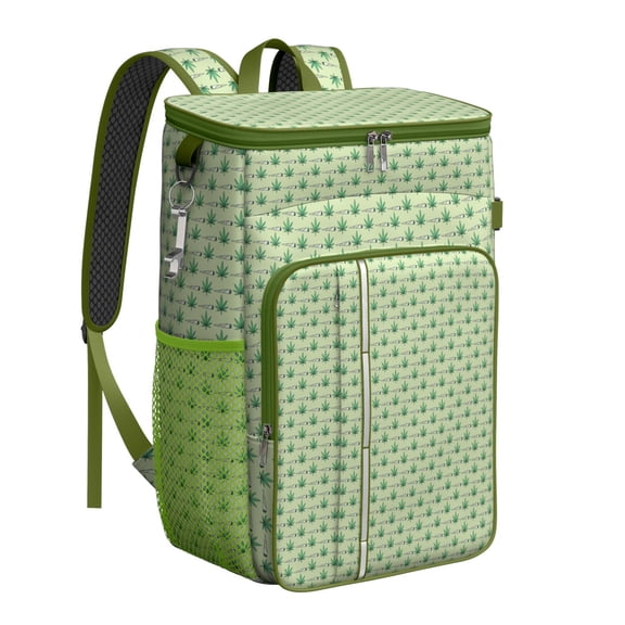 Colorful Weed Aesthetic Cooler Backpack - 20L Insulated Leakproof Picnic & Beach Bag, Long-Lasting 3-Layer Insulation, Padded Straps & Bottle Opener