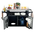 thumbnail image 2 of NUUK Pro 42-Inch Wooden Rolling Outdoor Kitchen Island and BBQ Serving Cart, 2 of 7
