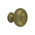 thumbnail image 2 of Deltana KR119U5 Knob Round w/ Groove in Antique Brass, 2 of 3