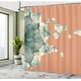thumbnail image 4 of Ambesonne Flower Shower Curtain, Abstract Futuristic Petals, 69"Wx84"L, Burnt Sienna, 4 of 4