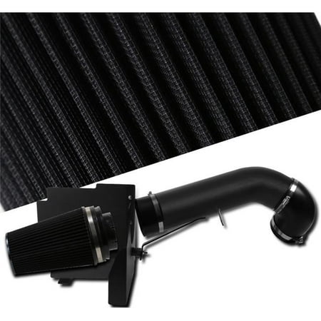 Spec D Tuning AFC-SIV99VJM-SY 5.3L V8 Aluminum Cold Air Intake with Heat Shield & Dark Gray Filter for 1999-2006 Chevy Silverado - Matte