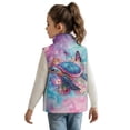 thumbnail image 2 of Uorisanigo Kids Boys Girls Fleece Vest Puffy Jacket Lightweight Sleeveless Full-Zip Cute Capybara Daisy Outwear Soft Stand Up Collar Waistcoat Top Fall Winter Warm Outwear, 2 of 7