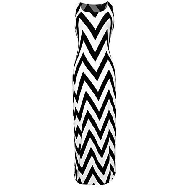 Peach Couture Femme Chevron Boho Chic Maxi Printemps Eté Robe 2 Tons