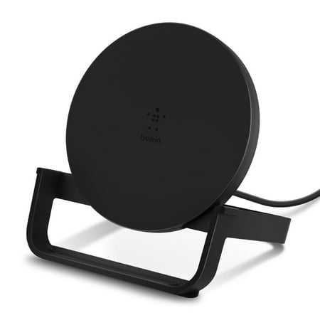 Belkin - 10W Qi-Certified Wireless Charger Stand - Fast Charging for iPhone, Samsung Galaxy - Includes AC Adapter - Black