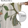 thumbnail image 6 of Retro Lemon Hummingbird Curtain, Vintage Summer Lemon Trees Nature Botanical Plants Flowers Birds Print Window Treatments for Kitchen Cafe Bedroom, 72" W X 63" L, 6 of 7