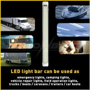 AUTOXBERT 2Pcs 12V LED Lights Bar 108 LED 6000K RV Interior Light Strip for Van Boat Trailer Camper