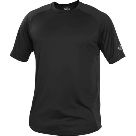 Rawlings Adult Crew Neck Tech Tee | Black | 2XL