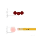 thumbnail image 2 of ANGARA Prong-Set Round Lab Grown 2.04 Ct Ruby Three Stone Stud Earrings for Women in 14K Rose Gold (Size-4mm) | July Birthstone, Anniversary, Jewelry Gift for Women | Lab-Grown Ruby Earrings, 2 of 6