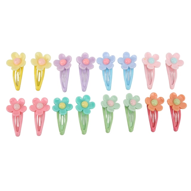 Pinzas para el cabello de flores de plástico para mascotas 32 piezas Bling Bling