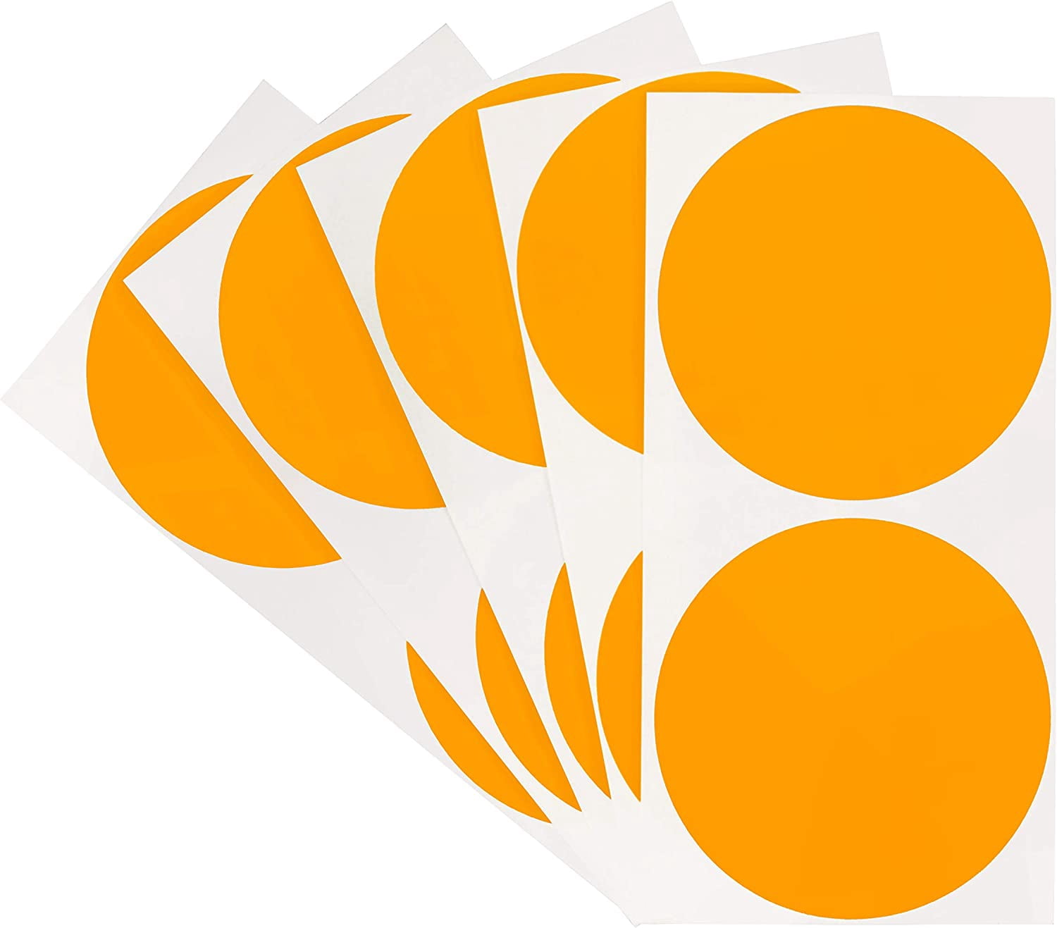 3 Inch Round Label Permanent Color Code Dot Stickers, High Visibility ...