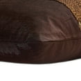 thumbnail image 3 of The HomeCentric Designer Brown 12"x20" (30x50 cm) Lumbar Pillow Cover, Silk Beaded Oblong Pillow, Solid Pattern Modern Style - Brown Center, 3 of 3