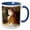 Blue/White, variant on 3drose, Mlle. Irene Cahen Danvers by Pierre-auguste Renoir, 11oz Two-tone Red Mug