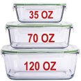 thumbnail image 1 of Recipientes de vidrio AGTrade para almacenamiento de alimentos con tapas Set de cazuela, 1 of 3