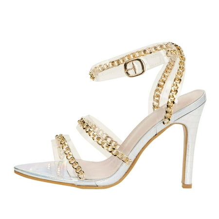 

Womens Shoes Summer Transparent Laces Chain Stilettos Heels Exquisite Casual Sandals Open Toe Slide Sandals Comfortable Flats Flip-Flops Sandal Casual Platforms Wedge Sandals Heeled Sandals A222