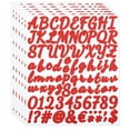 thumbnail image 1 of Unique Bargains Autocollants Lettres Alphabet Chiffres, 6 Feuilles Autocollantes Cursive, Rouge, 1 of 6