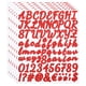thumbnail image 1 of Uxcell Letras y Números Adhesivos, 6 Hojas de Calcomanías en Cursiva Autoadhesivas, Rojo, 1 of 6