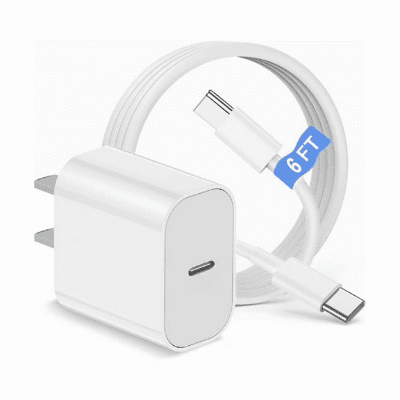 USB C Wall Charger, 20W Super Fast Charging Block and 6FT Type C Android Charger Cable for Samsung Galaxy S25 Ultra S24 FE S23 S22 S21 S20 A16 A15 A14, Google Pixel 10 9 Pro XL Fold 9a 8a 8Pro 7a 6Pr