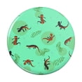 thumbnail image 1 of Fire Belly Newts Swimming Pattern Pinback Button Pin, 1 of 4