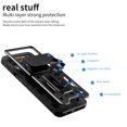 thumbnail image 4 of JTCASES for Samsung Galaxy Z Flip 3 Case with Sliding Lens Window Magnetic Car Mount Rotating Kickstand Hybird 3-layer Non-slipping Military-grade Protection Shell, Gold, 4 of 11