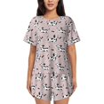 thumbnail image 1 of Balery Dachshund Dog Puppy Conjunto de Pijama para Mujer con Estampado, Dos Piezas de Manga Corta y Shorts, Ropa de Dormir Suave con Cuello Redondo y Bolsillos-Medium, 1 of 6