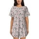 thumbnail image 1 of Fotbe Dachshund Dog Puppy Conjunto de Pijama Estampado para Mujer, 2 Piezas, Ropa de Dormir con Camiseta de Manga Corta y Shorts Suaves-3X-Large, 1 of 6