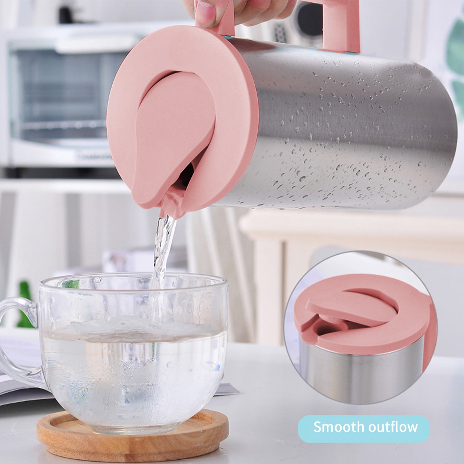 Pichet à eau 2L, pichet à eau en acier inoxydable carafe pichet à eau