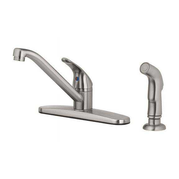 OakBrook Essentials One Handle Kitchen Faucet with Deck Mount Side Sprayer