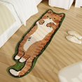 thumbnail image 3 of Cat Tufted Rug, Cat Shaped Rug, Cute Cartoon Irregular Shaped Rug, Shaggy Soft Bedside Rug for Bedroom Suitable for Multiple Spaces, Machine Washable Carpets (19.69 * 47.24in-B), 3 of 6