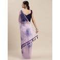 thumbnail image 6 of Lavender & Blue Floral Print Organza Saree - 14026248, 6 of 6