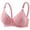 Hot Pink, variant on Fmbrln Minimizer Bras for Women Deep V Seamless Support Push Up Bra Adjustable Straps Padded Comfy Bralette Pink 80BC