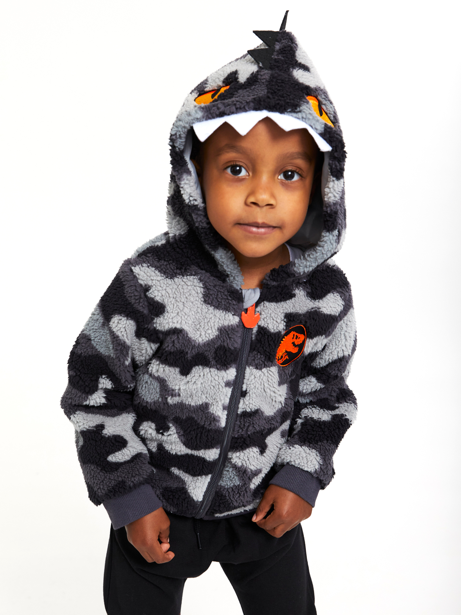 Jurassic World Toddler Cosplay Faux Sherpa Hoodie, 12M-5T - image 4 of 10
